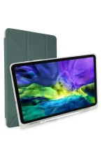 Newface Samsung Galaxy P610 Tab S6 Lite 10.4 Kılıf Kalemlikli Mars Tablet Kılıfı - Koyu Yeşil