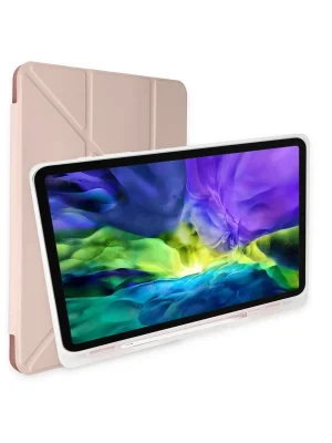 Newface Samsung Galaxy P610 Tab S6 Lite 10.4 Kılıf Kalemlikli Mars Tablet Kılıfı - Rose Gold
