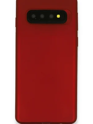 Newface Samsung Galaxy S10 Plus Kılıf First Silikon - Bordo