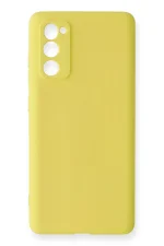 Newface Samsung Galaxy S20 FE Kılıf Nano içi Kadife Silikon - Sarı