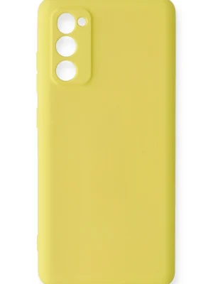 Newface Samsung Galaxy S20 FE Kılıf Nano içi Kadife Silikon - Sarı