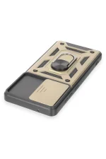 Newface Samsung Galaxy S20 FE Kılıf Pars Lens Yüzüklü Silikon - Gold - Görsel 4