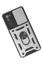 Newface Samsung Galaxy S20 FE Kılıf Pars Lens Yüzüklü Silikon - Gümüş - Görsel 3