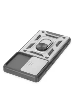 Newface Samsung Galaxy S20 FE Kılıf Pars Lens Yüzüklü Silikon - Gümüş - Görsel 4