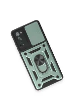 Newface Samsung Galaxy S20 FE Kılıf Pars Lens Yüzüklü Silikon - Yeşil - Görsel 3