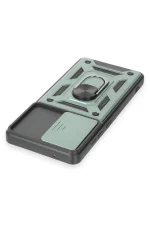 Newface Samsung Galaxy S20 FE Kılıf Pars Lens Yüzüklü Silikon - Yeşil - Görsel 4