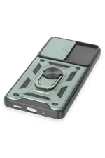 Newface Samsung Galaxy S20 FE Kılıf Pars Lens Yüzüklü Silikon - Yeşil - Görsel 5