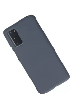 Newface Samsung Galaxy S20 Kılıf Nano içi Kadife Silikon - Gri - Görsel 2