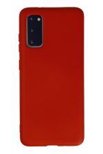 Newface Samsung Galaxy S20 Kılıf Nano içi Kadife  Silikon - Kırmızı