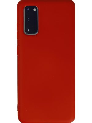 Newface Samsung Galaxy S20 Kılıf Nano içi Kadife  Silikon - Kırmızı