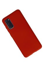 Newface Samsung Galaxy S20 Kılıf Nano içi Kadife  Silikon - Kırmızı - Görsel 2