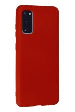 Newface Samsung Galaxy S20 Kılıf Nano içi Kadife  Silikon - Kırmızı - Görsel 3