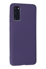 Newface Samsung Galaxy S20 Kılıf Nano içi Kadife Silikon - Mor - Görsel 3