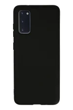 Newface Samsung Galaxy S20 Kılıf Nano içi Kadife Silikon - Siyah