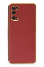 Newface Samsung Galaxy S20 Kılıf Volet Silikon - Kırmızı