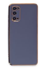 Newface Samsung Galaxy S20 Kılıf Volet Silikon - Mavi