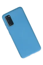 Newface Samsung Galaxy S20 Plus Kılıf Nano içi Kadife Silikon - Mavi - Görsel 2