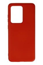 Newface Samsung Galaxy S20 Ultra Kılıf Nano içi Kadife Silikon - Kırmızı