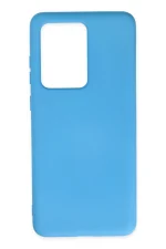 Newface Samsung Galaxy S20 Ultra Kılıf Nano içi Kadife Silikon - Mavi
