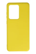 Newface Samsung Galaxy S20 Ultra Kılıf Nano içi Kadife Silikon - Sarı