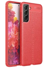 Newface Samsung Galaxy S21 FE Kılıf Auto Focus Kapak - Kırmızı