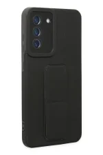 Newface Samsung Galaxy S21 FE Kılıf Mega Standlı Silikon - Siyah - Görsel 2