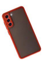 Newface Samsung Galaxy S21 FE Kılıf Montreal Silikon Kapak - Kırmızı - Görsel 2