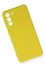 Newface Samsung Galaxy S21 FE Kılıf Nano içi Kadife Silikon - Sarı - Görsel 2