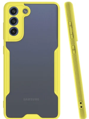 Newface Samsung Galaxy S21 FE Kılıf Platin Silikon - Sarı