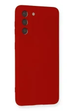Newface Samsung Galaxy S21 Kılıf Nano içi Kadife Silikon - Kırmızı - Görsel 2