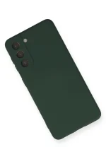 Newface Samsung Galaxy S21 Kılıf Nano içi Kadife Silikon - Koyu Yeşil - Görsel 3