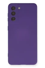 Newface Samsung Galaxy S21 Kılıf Nano içi Kadife Silikon - Mor