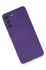 Newface Samsung Galaxy S21 Kılıf Nano içi Kadife Silikon - Mor - Görsel 3