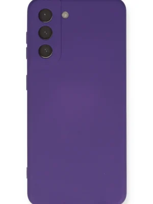 Newface Samsung Galaxy S21 Kılıf Nano içi Kadife Silikon - Mor