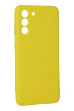 Newface Samsung Galaxy S21 Kılıf Nano içi Kadife Silikon - Sarı - Görsel 3