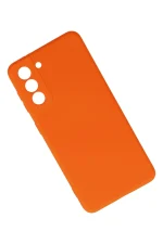 Newface Samsung Galaxy S21 Kılıf Nano içi Kadife Silikon - Turuncu - Görsel 2