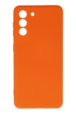 Newface Samsung Galaxy S21 Kılıf Nano içi Kadife Silikon - Turuncu