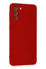 Newface Samsung Galaxy S21 Plus Kılıf Nano içi Kadife Silikon - Kırmızı - Görsel 2