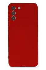 Newface Samsung Galaxy S21 Plus Kılıf Nano içi Kadife Silikon - Kırmızı