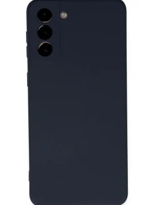 Newface Samsung Galaxy S21 Plus Kılıf Nano içi Kadife Silikon - Lacivert