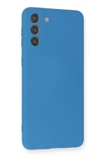 Newface Samsung Galaxy S21 Plus Kılıf Nano içi Kadife Silikon - Mavi - Görsel 2