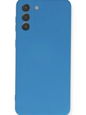 Newface Samsung Galaxy S21 Plus Kılıf Nano içi Kadife Silikon - Mavi