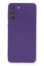 Newface Samsung Galaxy S21 Plus Kılıf Nano içi Kadife Silikon - Mor