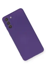 Newface Samsung Galaxy S21 Plus Kılıf Nano içi Kadife Silikon - Mor - Görsel 3