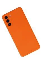 Newface Samsung Galaxy S21 Plus Kılıf Nano içi Kadife Silikon - Turuncu - Görsel 2