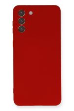 Newface Samsung Galaxy S21 Plus Kılıf Nano içi Kadife  Silikon - Kırmızı