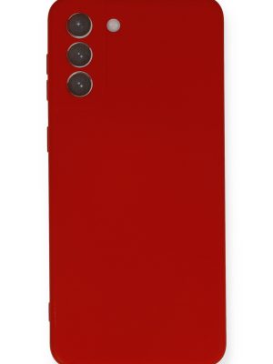 Newface Samsung Galaxy S21 Plus Kılıf Nano içi Kadife  Silikon - Kırmızı
