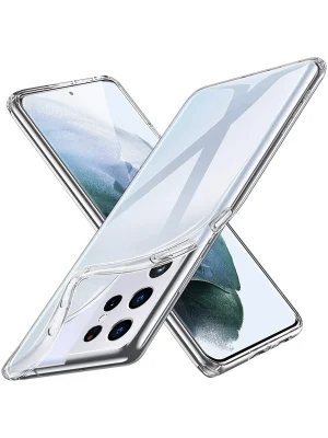 Newface Samsung Galaxy S21 Ultra Kılıf Lüx Şeffaf Silikon