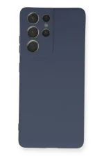 Newface Samsung Galaxy S21 Ultra Kılıf Nano içi Kadife Silikon - Gri