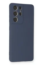 Newface Samsung Galaxy S21 Ultra Kılıf Nano içi Kadife Silikon - Gri - Görsel 3